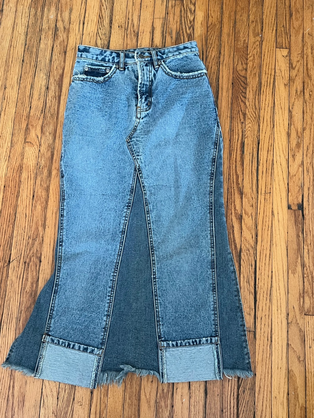 Vintage Y2K Denim Maxi Skirt